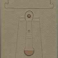          detail back with hanging tab &easel leg; top flap for inserting photo/glass
   