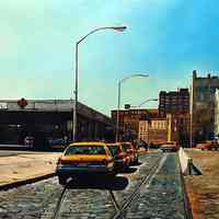 Painting by Elizardo De Jesus, 2005: Taxi Stand, Hudson Place