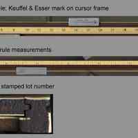          details of edges with rules, cursor markings & end with blind stamped 779
   