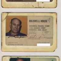          Maxwell House Coffee ID cards 1 to 3 of Anton Peskens
   