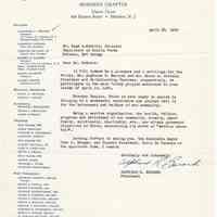 Digital image: letter to Hugh A. McGuire, Dept. of Public Works, Hoboken from UNICO, Hoboken Chapter, April 22, 1960.