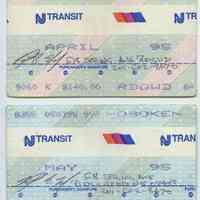          tickets, 4, NJ Transit monthly commutation 1995
   