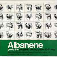 Paper: K&E Albanene Guide Line Prepared Tracing Paper, 10 5633. Pad: 50 shts 11" x 17".Sold by Keuffel & Esser Co., Morristown, N.J., n.d., ca. 1980-1990.