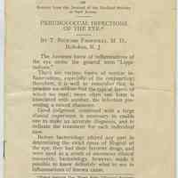 Pamphlet: reprint of 2 papers by T. Richard Paganelli, M.D. of Hoboken, N.J. from the Journal of the Medical Society of New Jersey, no date.