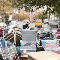 Color photos, 36, of Hurricane Sandy damage & recovery efforts in "Shades" section of Weehawken, n.d. ca. Oct. 31-Nov. 1, 2012.