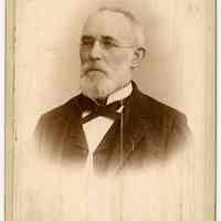 Cabinet photo of a man wearing glasses, a member of or related to the Sanntrock family of Hoboken; Hoboken, n.d., ca. 1895-1905.