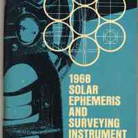 Solar Ephemeris for 1968 & Surveying Instrument Manual. Published by Keuffel & Esser Co., N.Y., cpyrt. 1967.