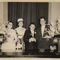 B+W photo of Mayor John J. Grogan with family in Mayor