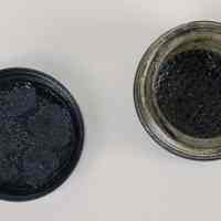          jar open with inserted sieve (strainer)
   