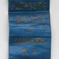 Ribbon badge: Member, Hoboken Pleasure Club of Hoboken, N.J.
