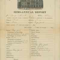          Hoboken Academy report card, semi-annual, of George Ahlert, Hoboken, June 26,1896. picture number 1
   