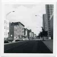 B+W photos, 16, of Hoboken streets, buildings, banks, ca. 1976