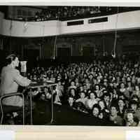 Sinatra photo: Frank Sinatra being interviewed by high school editors & writers in CBS Playhouse No. 3, N.Y., ca. May 1, 1944.