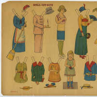          Printed sheets: Doll Cut-Outs, Set No. 1; Set No. 2; Set No. 3; uncut paper doll figures & clothes produced by Decalco Litho. Co., Hoboken, n.d., ca. 1918-1925. picture number 7
   