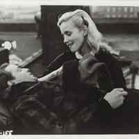 B+W publicity photo of Marlon Brando as Terry Malloy with Eva Marie Saint as Edie Malloy in film "On the Waterfront," Hoboken, no date, ca. 1953-1954.