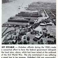 Reference image: Aerial view looking south from ca. 8th Street of Stevens Institute and the southern waterfront, Hoboken, no date, ca. 1930