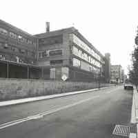 Digital image of B+W photo of former Maxwell House Coffee plant exterior, Can Factory, Hoboken, 2003.