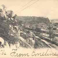 Postcard: Railroad, Weehawken, NJ,