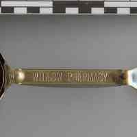          top view: Willow Pharmacy; clock with movable dial
   