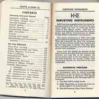          pp 2-3: Contents; Surveying Instruments
   