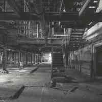 Digital image of B+W photo of former Maxwell House Coffee plant interior, Extraction Building, basement, Hoboken, 2003.