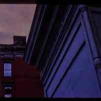          Color slide of detail view of cornices, friezes, dentils and windows on two unidentified buildings on Willow and 11th picture number 1
   