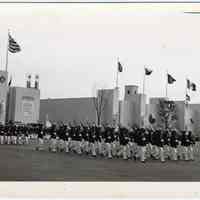 Digital image of photo of an unidentified military marching unit at the New York World