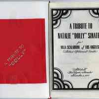          inside front cover, imprinted cocktail napkin; pg [1]
   