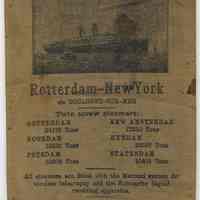 Wallet, ticket: Holland-America Line; Holland-Amerika Linie; Rotterdam-New York, n.d., ca. 1908-1911.