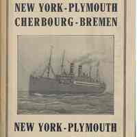 Brochure: United States Lines, Sailing List No. 4, Nov. 26, 1921; Proposed Sailings; Sailing from Pier 1, Hoboken, N. J.