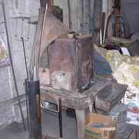 Digital image of the garage that was used by the Kostelecky family business for carriage and automobile work, 218 Bloomfield St., Hoboken, June, 2004.