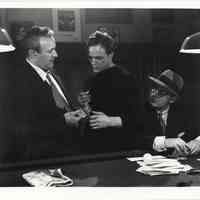 B+W publicity photo of Lee J. Cobb as Johnny Friendly and Marlon Brando as Terry Malloy in film "On the Waterfront," Hoboken, no date, ca. 1953-1954.