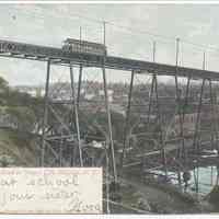 Postcard: 2209 - Elevated Road to Jersey City Heights, N.J. Postmarked Oct 11, [year not legible]; circa 1907-1914.