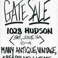          Gate Sale 031. 06-16-1995 1028 Hudson St.
   