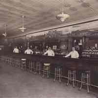 Photo of the interior of the Brass Rail Bar, 135 Washington St., Hoboken, ca. 1935-1940.