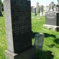          Gravestone: McFadden, Holy Name Cemetery; note small U.S. Navy stone right
   