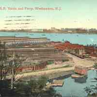 Postcard: Railroad, Weehawken, NJ,