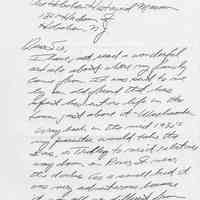 Letter with memories of Hoboken.