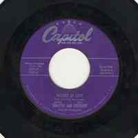 Record : "Melody Of Love." Vocal by Frank Sinatra. With Ray Anthony and His Orchestra. Capitol Records. 45 rpm. No.45-13141 [F3018].