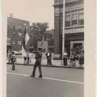 B+W photo of Washington St. parade, 600 block, Hoboken, n.d., ca. late 1950s - early 1960s