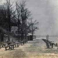 Sepia tone photo of Castle Point and River Walk in 1885, Hoboken, n.d., ca. early 1880s.