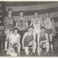 B+W photo of Hoboken YMCA wrestling team, Hoboken, n.d., ca. 1940s.