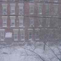 Color photos, 34, of exteriors during and just after a blizzard, Hoboken, Feb. 12, 2006.