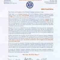 Letter: Hoboken Volunteer Ambulance Corps, 2006 Fund Drive. Hoboken, 2006.