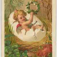 Advertising trade card: The Great Atlantic and Pacific Tea Co. (Winged cherub.) No date, ca. 1881-1884.