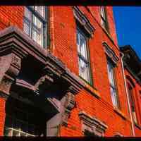          Color slide of detail view of pediments and brackets on a building at an unidentified location picture number 1
   