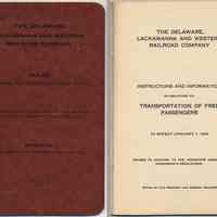 Manual: Instructions & Information in relation to Transportation of Free Passengers. D.L. & W. R.R. In Effect Jan. 1, 1924.