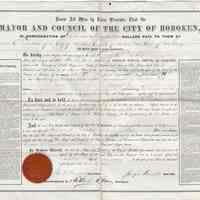 Hoboken Cemetery plot deed of Herman L. Timken, Feb. 8, 1876. With 1928 sale documents.