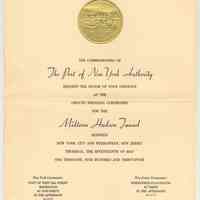 Invitation: Groundbreaking Ceremonies for the Midtown Hudson Tunnel, May 17, 1934.