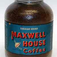 Maxwell House Coffee, Regular Grind, 1 lb jar, Hoboken et al, n.d, ca. 1945-1949.